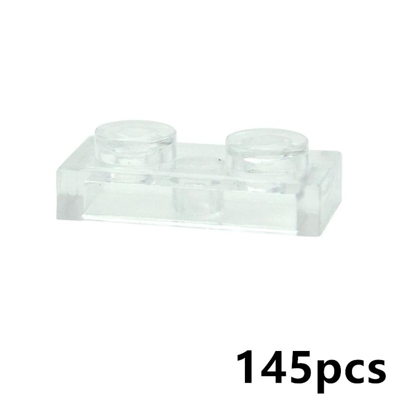 DIY Transparent Thin Plate Figures 3024 3023 Building Blocks 1x1 2X2 1x2 Dot Assemblage Educational Construction Clear Brick Toy