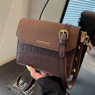 Retro Tasche Damen Trendige Mode Einfache Umhängetasche Damen Tasche Textur Matt Schulter Kleine Quadratische Tasche
