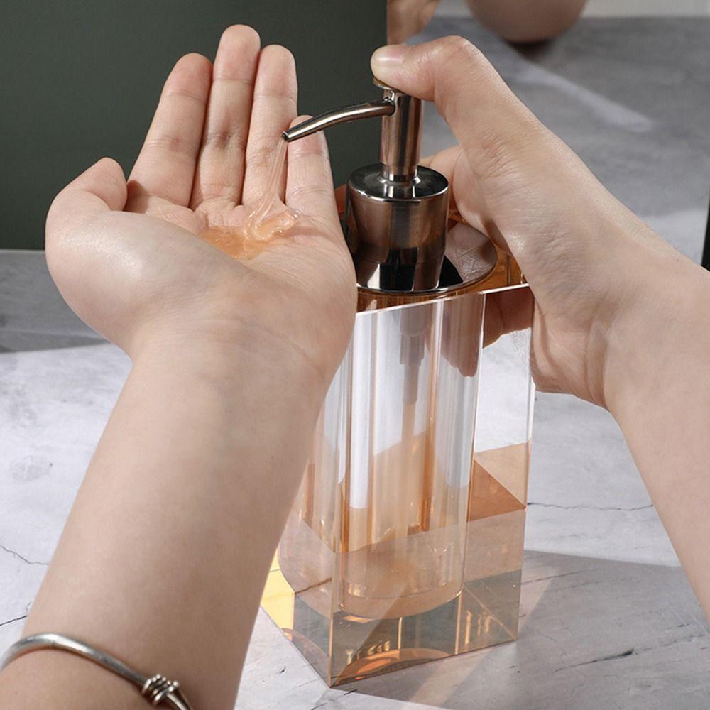 Refillable Hand Sanitizer Dispenser Press Type Liquid Soap Container Crystal Lotion Bottle Hotel