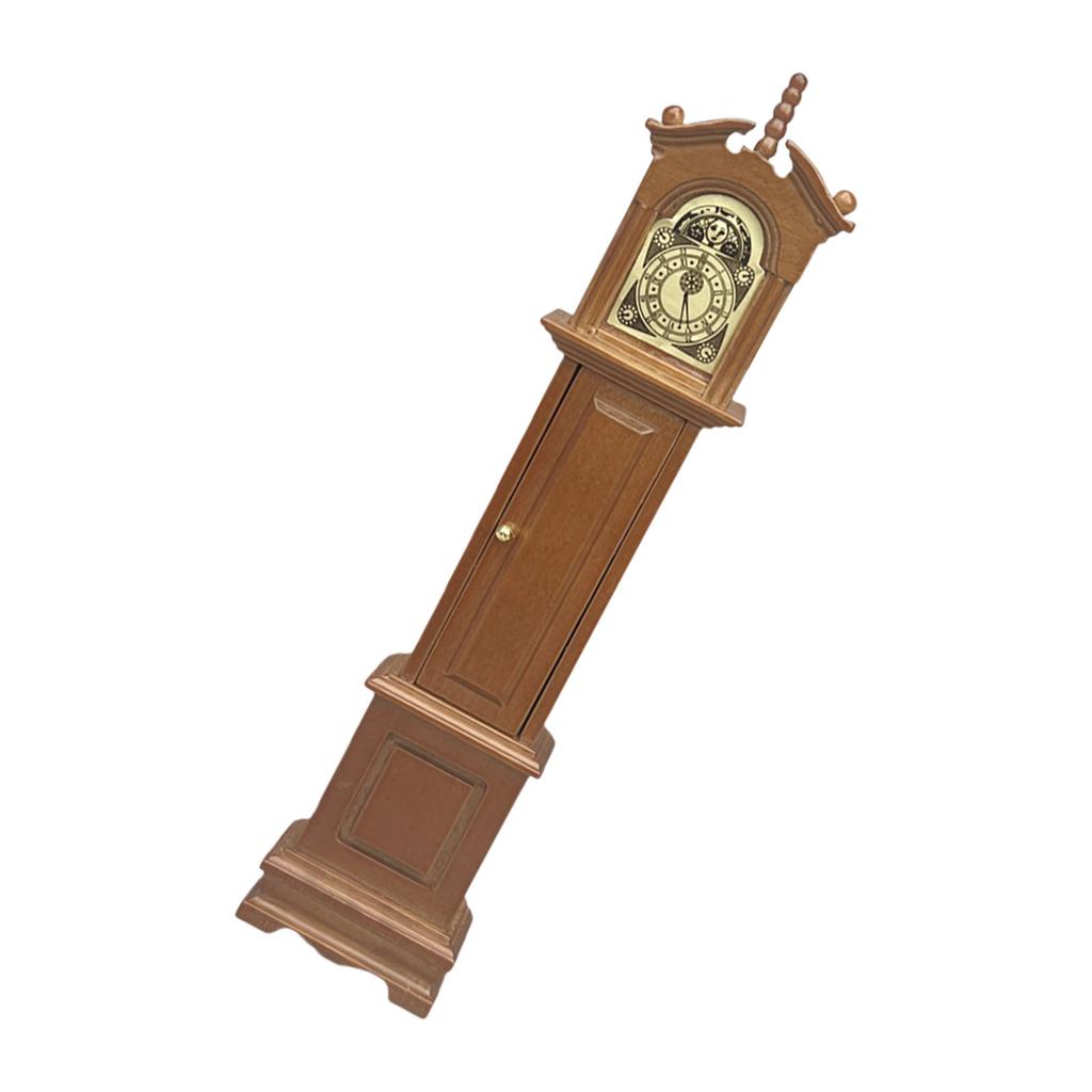 Realistic Miniature Grandfather Clock Dollhouses Decors Vintage Design for Nostalgic Collectors and Home Decoration