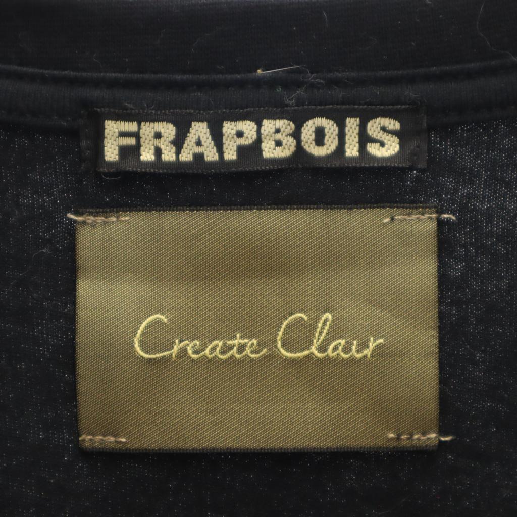 FRAPBOIS Imprimeu foto Mânecă scurtă Smocuri manuale Croială 1 negru Femei Folosit