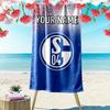 Personalizowany Ręcznik Plażowy z Nadrukiem FC Schalke 04, Duży Miękki Szybkoschnący Ręcznik na Plażę, Kemping, Pływanie_xia