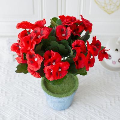 Artificial Pansies Indoor Outdoor Decor UV-Resistant Flowers