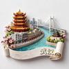 China Metal Fridge Stickers Hangzhou Souvenirs Huangshan Tianjin Guilin Guangxi Wuhan Xi An Zhangjiajie Fridge Magnets Gifts
