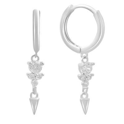 Silver Earrings with Cubic Zirkonia (2181217)