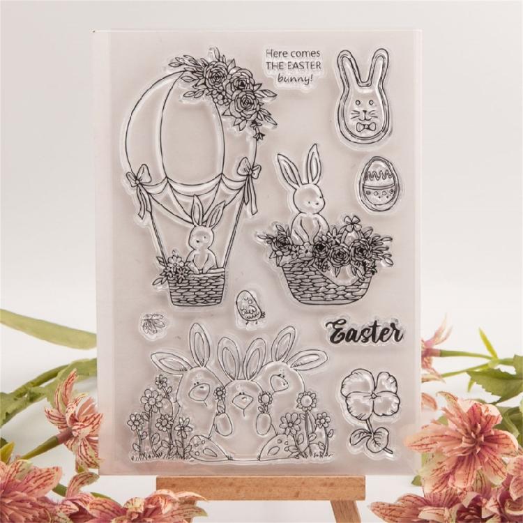 Metal Cutting Dies Easter Rabbit Clear Stamps for DIY Craft Card Making Embossin