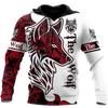 Mode Frühling Herbst Wolf Tier Herren Hoodies 3D Allover bedrucktes Sweatshirt Unisex Pullover Lässige Jacke Streetwear Mantel 4XL