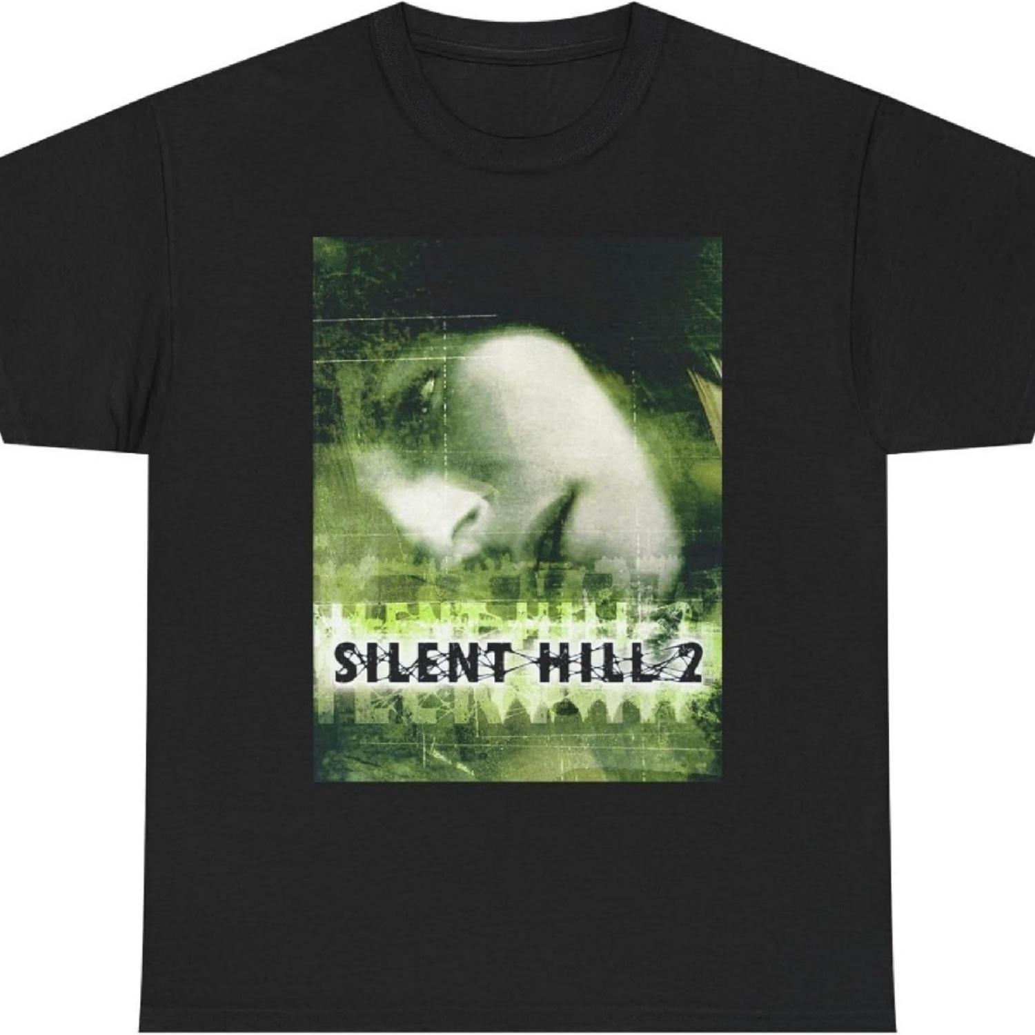 Silent Hill 2 Постер Обложка Унисекс Тяжелая Хлопковая Футболка, XXXXXL разноцветный