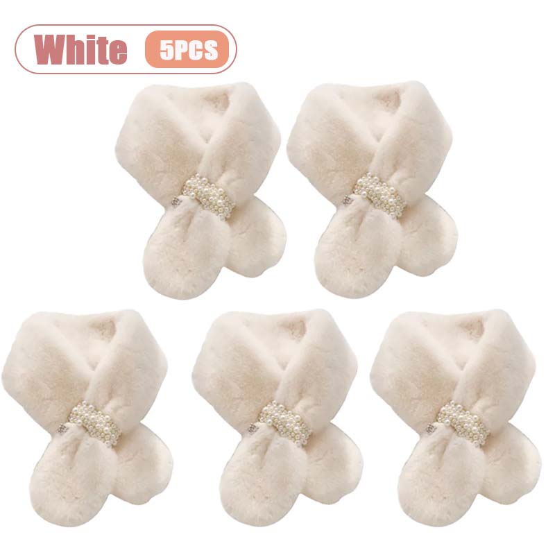 Women Winter Faux Rabbit Fur Scarf Warm Soft Neck Warmer Korean Style Collar Cozy Neck Shawl for Autumn Winter Fashion Accessory