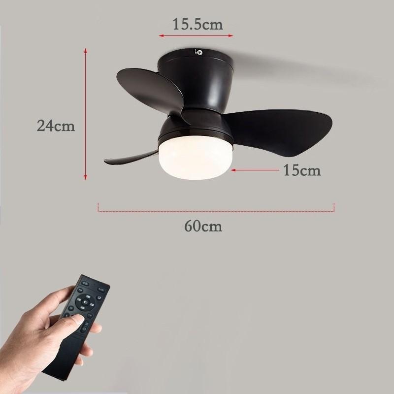3 Light Colors 6 Speed Adjustable Ceiling Fan Light Living Room Kitchen Balcony Fan Lamp Modern LED Lighting Fan