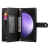 DF-011 For Samsung Galaxy S23 FE Case PU Leather Zipper Wallet Phone Cover with Straps