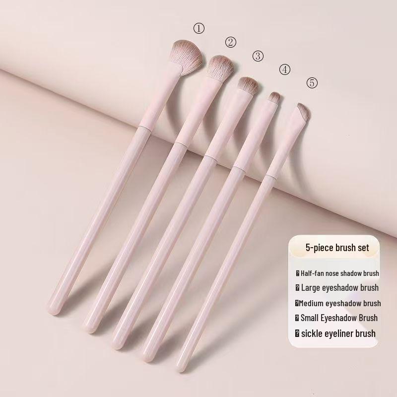 Peach Blossom Makeup Brush Set: Blush, Eyeshadow, Contour, Blending, Foundation Brushes.
