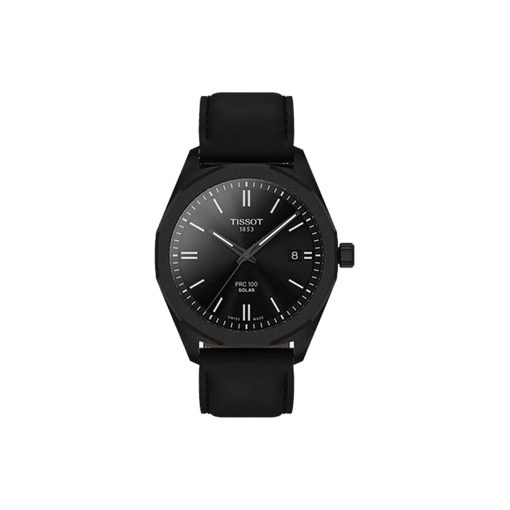 

TISSOT PRC100 Solar Quartz Movement Men s Watches Watch 39mm Black Dial T151.422.36.051.00 Black Dial
