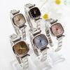 Ins Women Small Square Quartz Watch Italian Charm Stainless Steel Band Minimalist Ladies Wristwatch Fashion Jewelry Girl Gift
