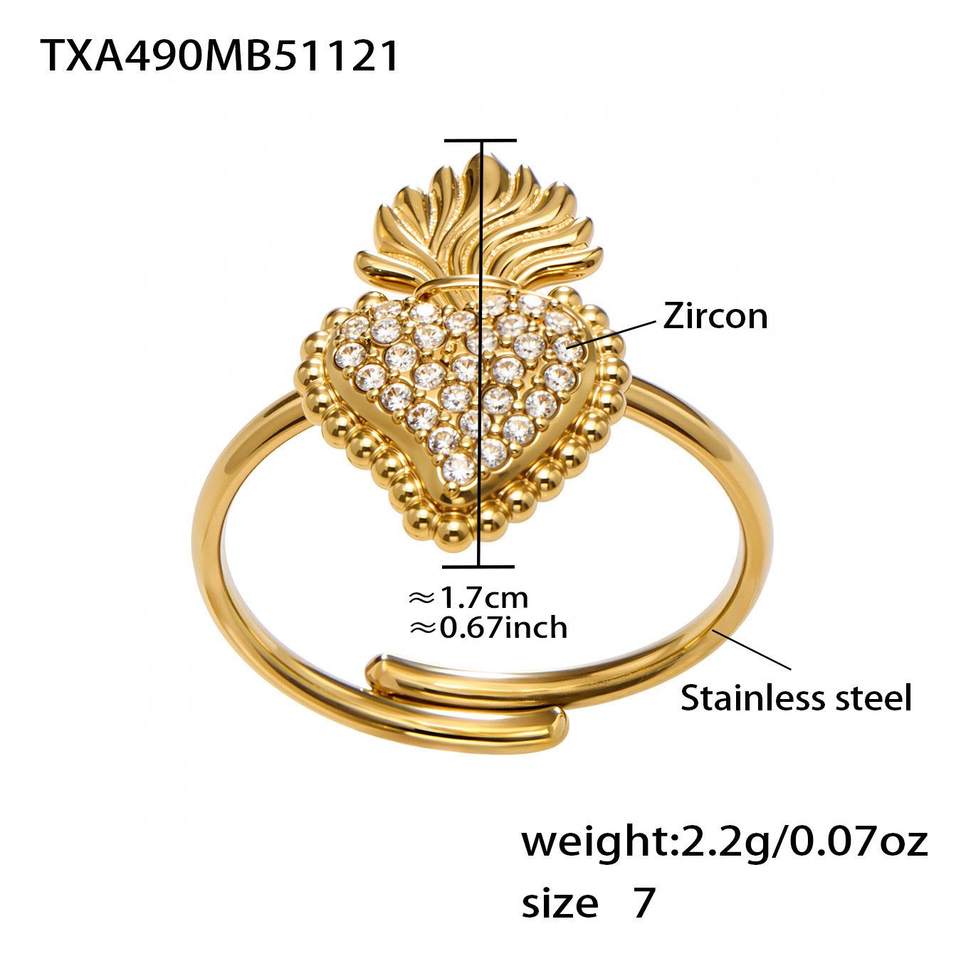 Qiong Yao 5A Zirconia Heart Crown Jewelry Set: 18K Gold-Plated Necklace, Earrings, Bracelet & Ring