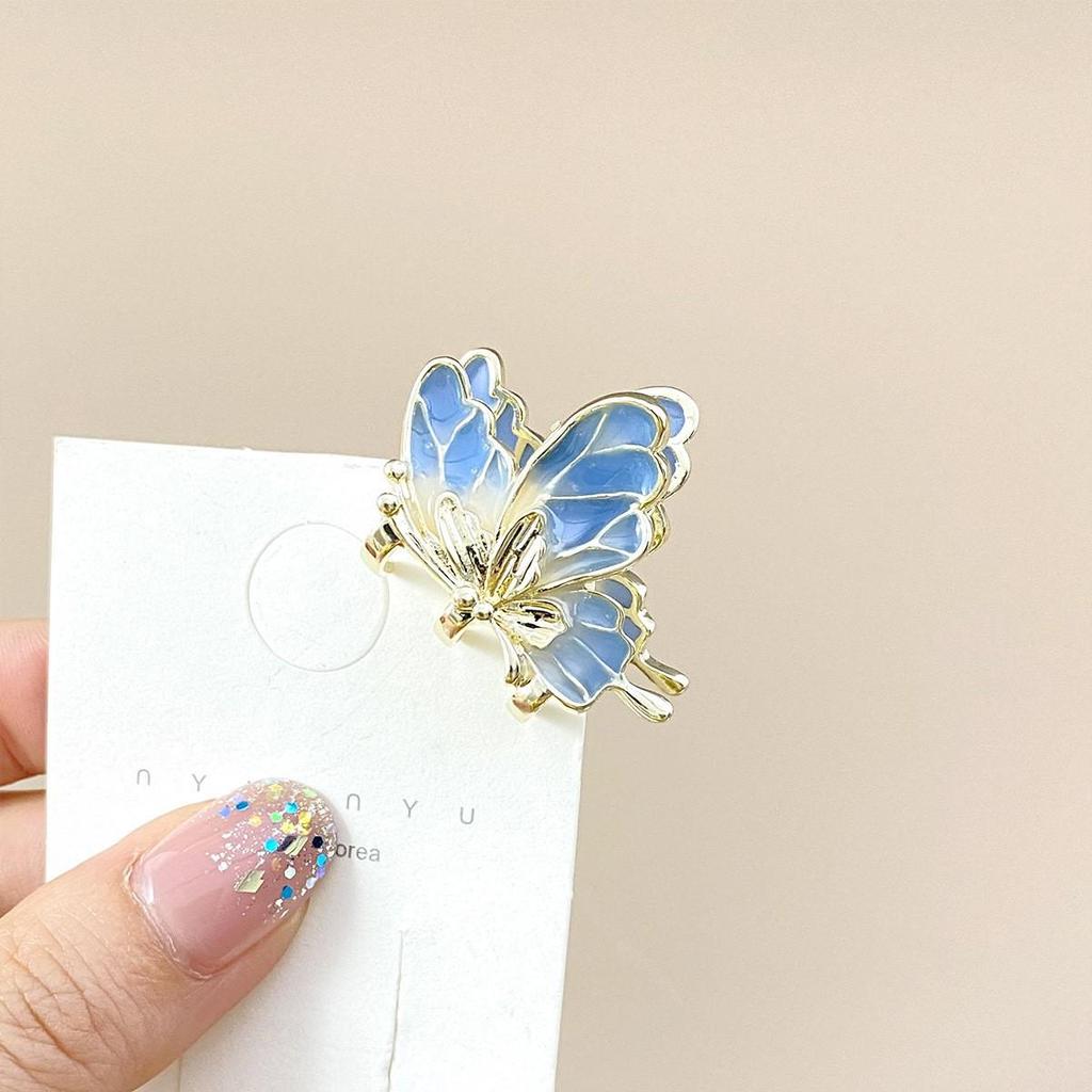 Aesthetic Butterfly Metal Hair Clip: Women's Small Claw for Side Bangs & Broken Hair, Stylish Hairpin