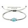 Wavy Texture Bead Bracelet Handcrafted Sea Glass Adjustable Bracelet, Minimalist Beach Comfortable Fit Jewelry, Soul Sister Gift for Women,