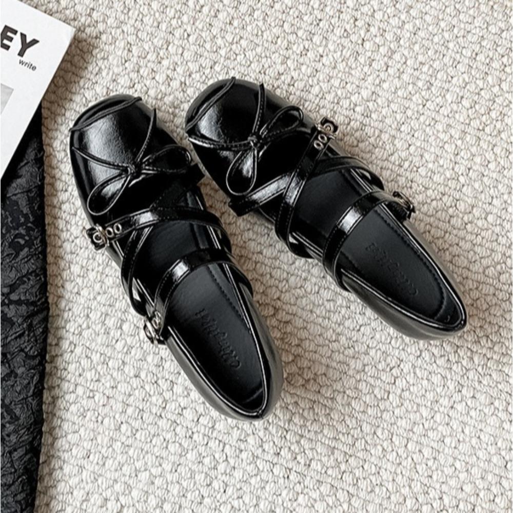 

Height Increasing Mary Jane Shoes Women 2025 New Retro Square Toe Ballet Shoes French Shallow Mouth Single Button Women s Shoes 40