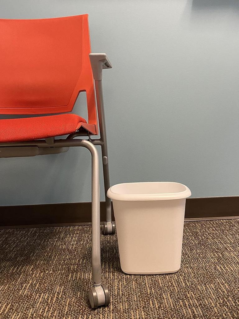 Vanity Trash Canwastebasket 1.5-Gallons6-Quarts White For Under Counterkitchenofficebedroombathroom