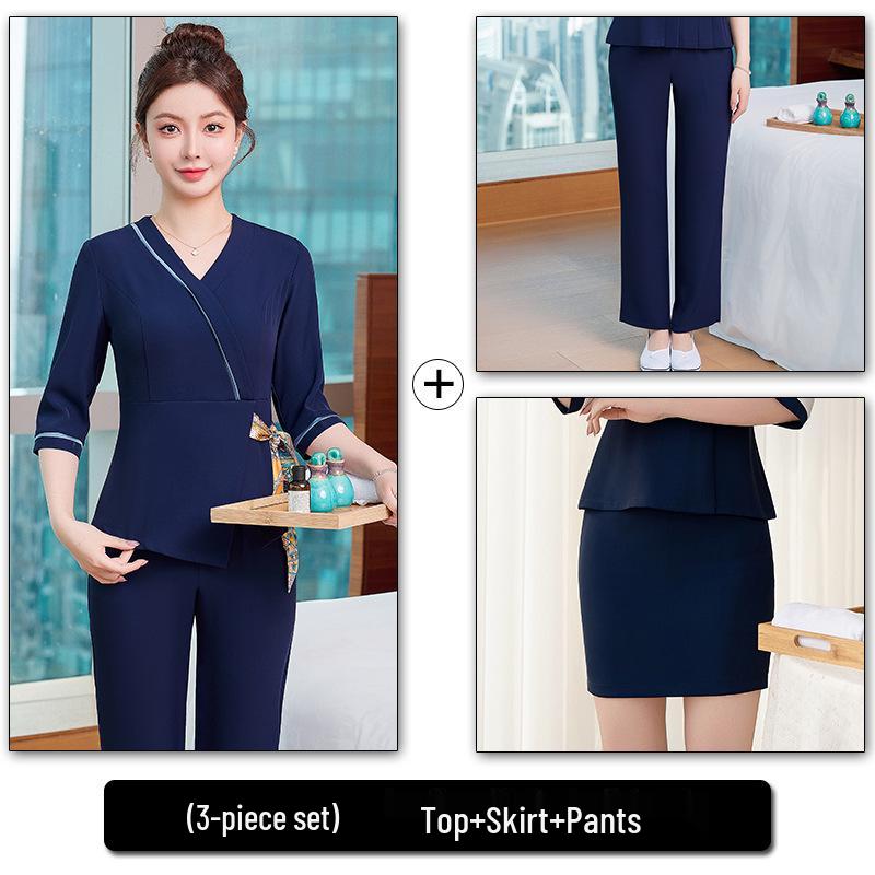 2025 Women's Slimming Beautician & Spa Short Sleeve Uniform