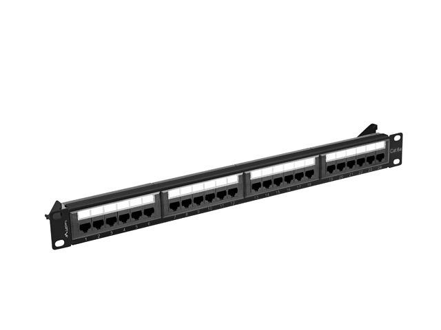 Patch panel Lanberg 24 port 1U kat.6A czarny