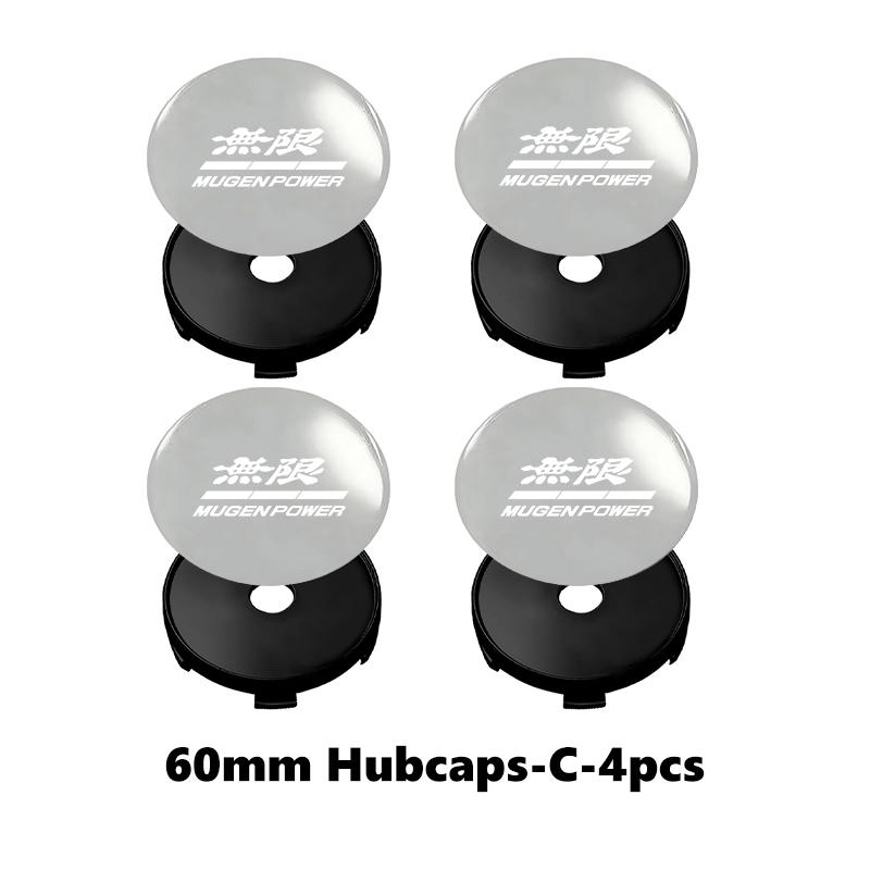 For Honda 4pcs Car Wheel Center Hub Cap 60mm Universal Anti-Scratch Hub Protector Accord Fit City Vezel Mugen Legend Si RR