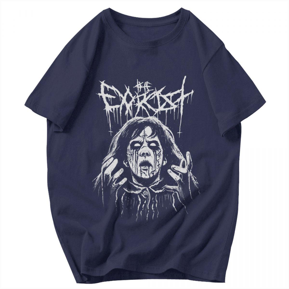 

Men T Shirt Horror Film The Exorcist Halloween Unique Y2K Graphic Quality Unisex Clothes T Shirts 4XL