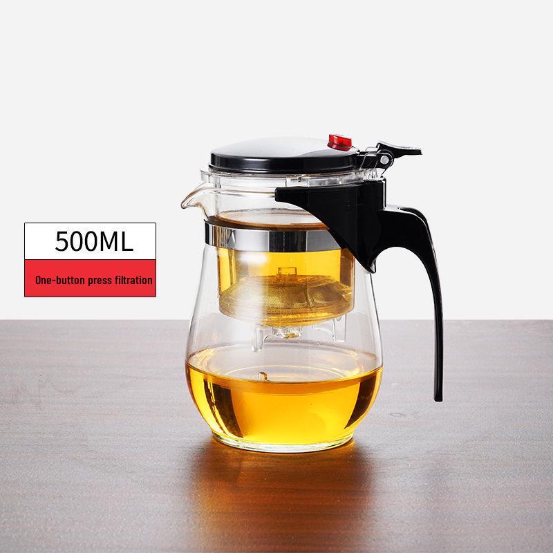 Elegant Glass Tea Pot and Cup Set with Exquisite Design and Logo