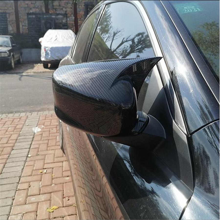 For Honda Accord 2013-2018 Carbon Fiber Look OX Horn Rear View Side Mirror Cover