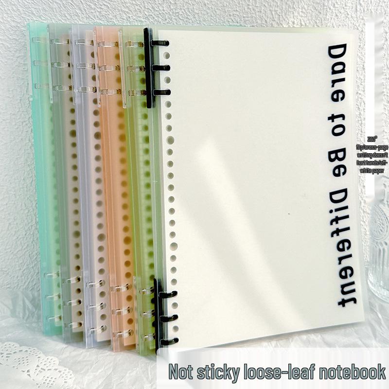 A4/B5 Kroužkový zápisník s volnými listy, Minimalistický design, Vhodný pro studenty, Vyjímatelné listy, Nepichlavý