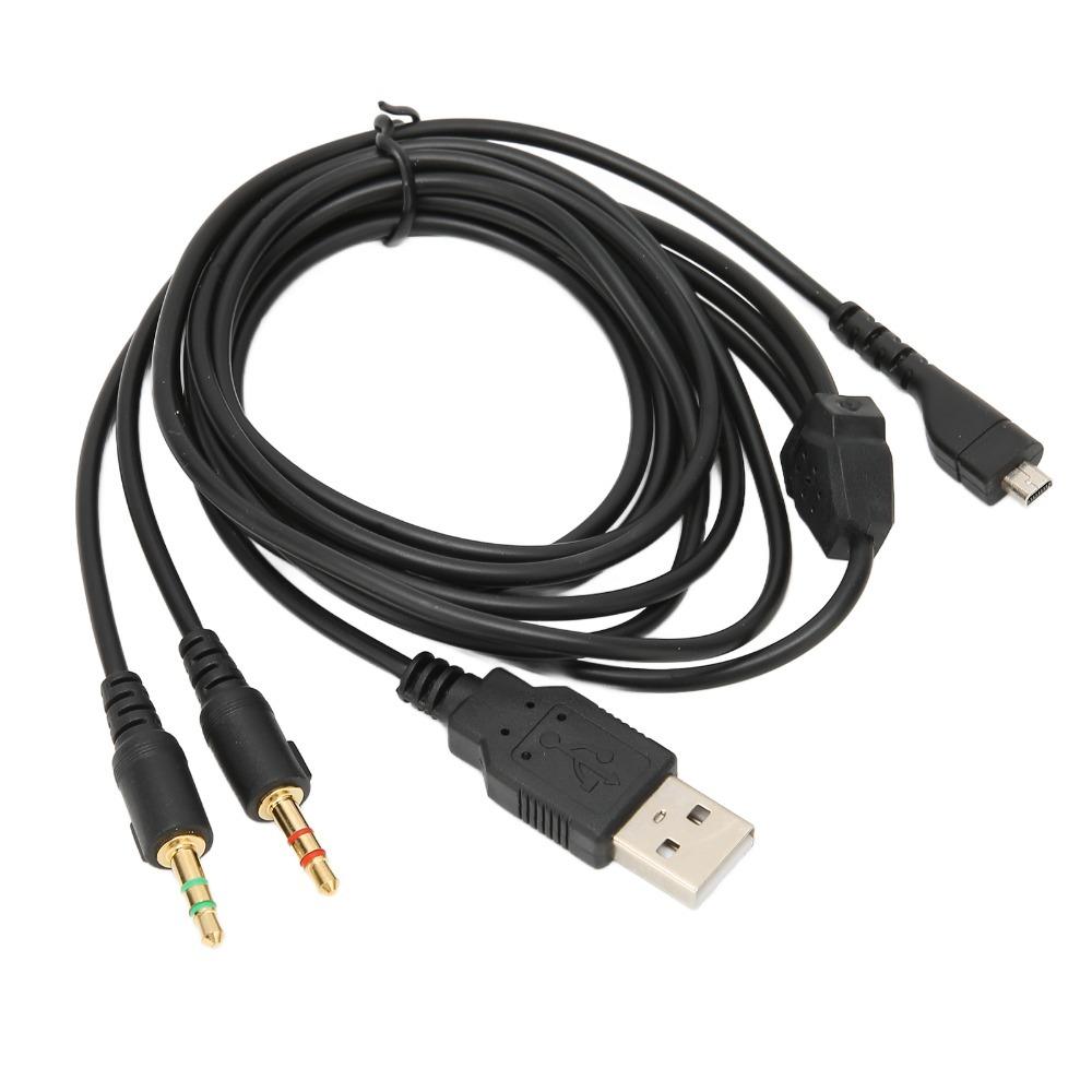 2m 3.5mm Audio Jack Cord with Lighting Gaming Headset Cable for SteelSeries Arctis Daily Use