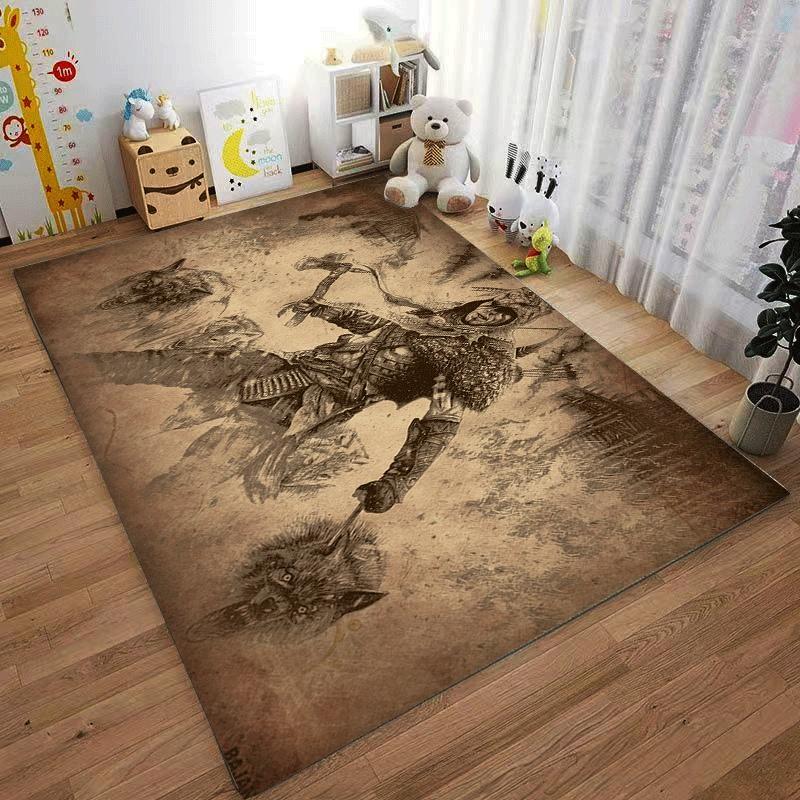 Resident Evil Character Rug, Tribute To Classic Game Suitable for Use As an Anti-slip Game Mat for Living Room and Bedroom Sofas