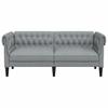 Vidaxl Sofa Chesterfield, Dwuosobowa, Jasnoszara, Obita Tkaniną