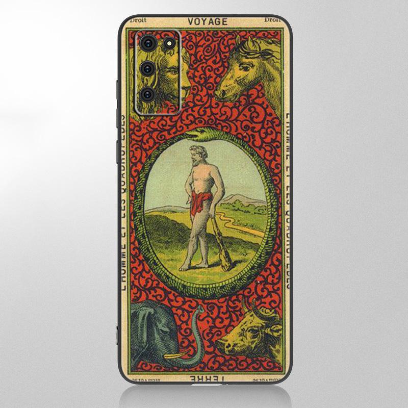 Etui Tarot Egyptien de Dusserre Art do Samsung Galaxy A12 A02S A22 A32 A52 A72 A71 A51 A41 A31 A21 A11 A50 A70 A10S A20S