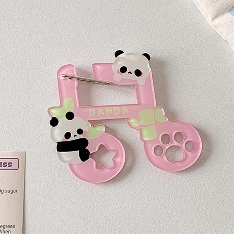 Acrylic Cartoon Keychain Holder Ins Style House Music Note Apple Shaped Decor For Bag Pendant Hook Diy Key Hanging