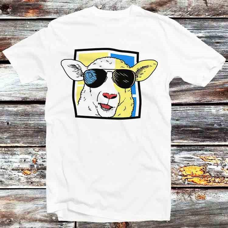 Sheep With Sunglasses T Shirt B877