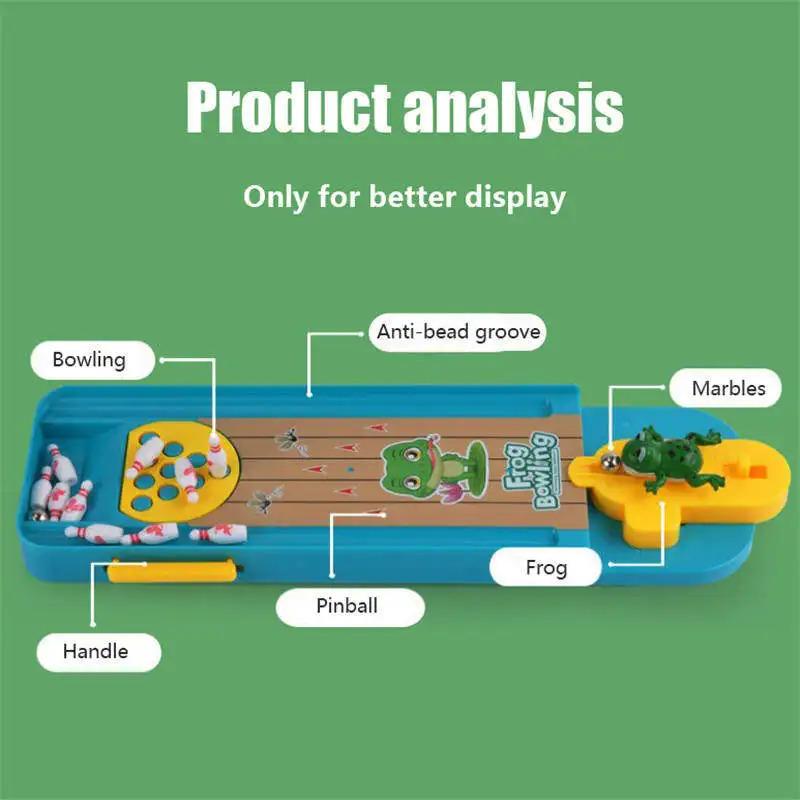 Frog Bowling Game for Kids Educational STEM Toys Parent Child Indoor Activity Stress Relief Desktop Game Birthday Christmas Gift