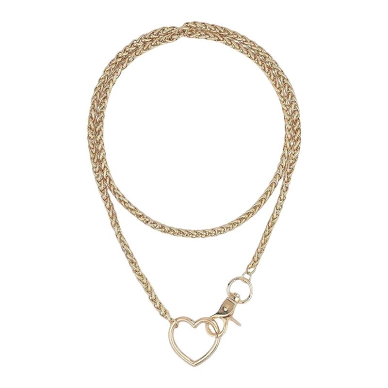 

Chic Multi Layer Cuban Chain Necklace Versatile Y Designs Necklace Multi Layer Cuban Chains for Edgy Streetwear Look