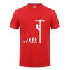 Evolution Of Lineman TShirt Funny Birthday Gift For Electrician Men Dad Papa Father Husband Short Sleeve O Neck Cotton T Shirt