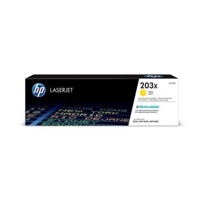 Oryginalny żółty wkład tonerowy HP 203X LaserJet o dużej wydajności do HP Color LaserJet Pro M254/M280/M281