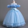 Cross-Border Girls' One-Shoulder Formal Dress - Princess Wedding Flower Girl Gown for Birthdays & Performances