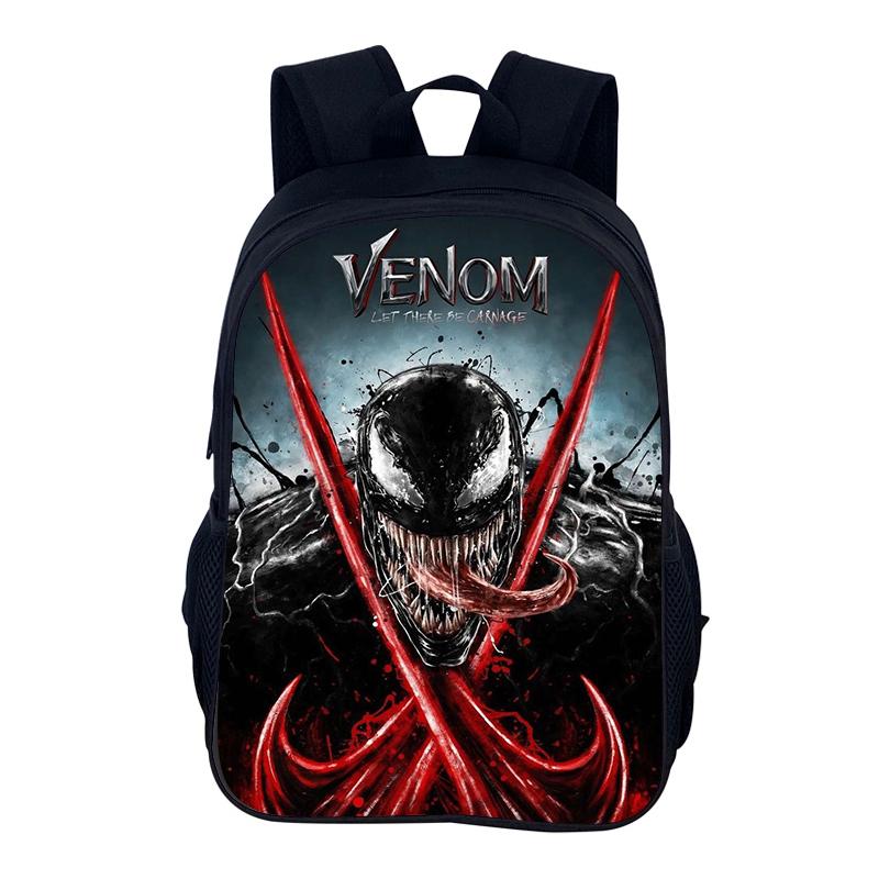 Venom School bag Superhero School Bag 40cm/15.7inch Backpack Zipper Backpack lightening Book Bags Computer Backpack