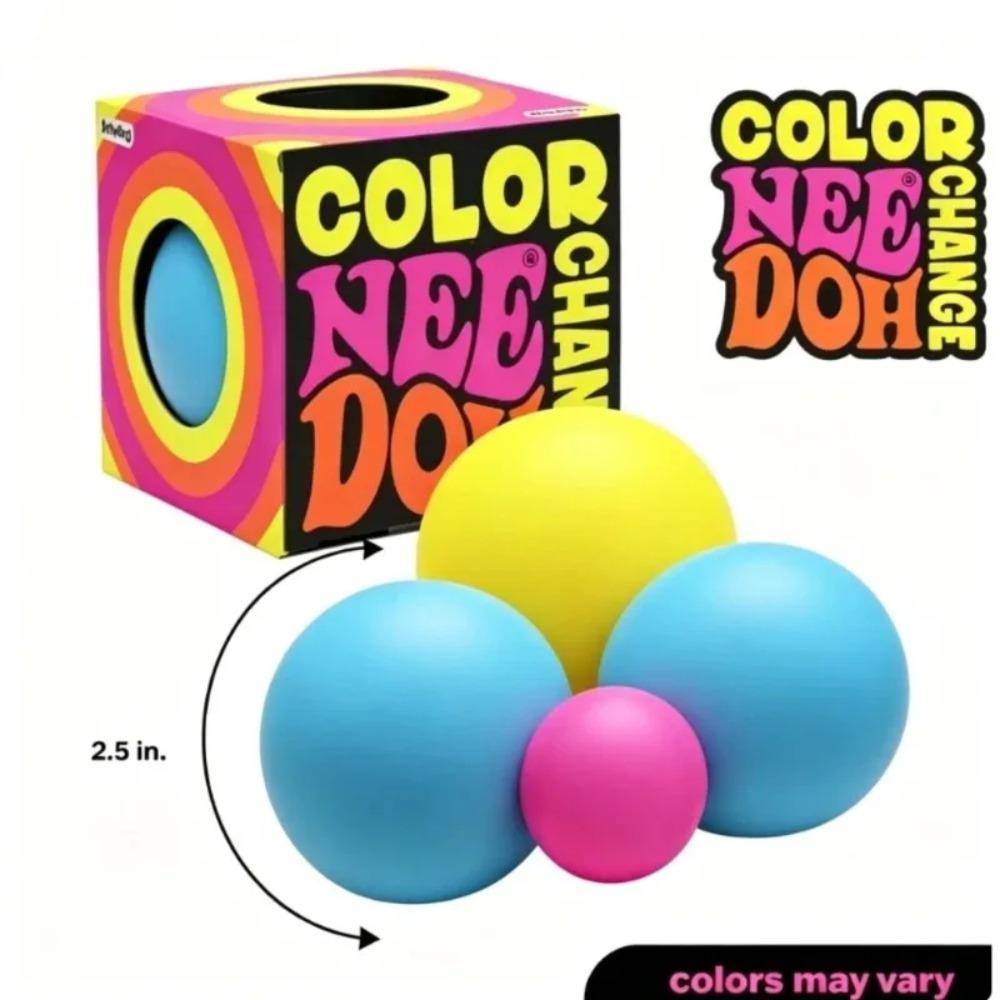 New Schylling Needoh Extrude Color Change Sensory Stress Relief Balls Relief Relieves Anxiety Fidget Squishy Toy Bind Box Gift