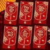 6PCS/Set Gold Foil Design Red Envelopes Lucky Cash Gift Envelopes  Year of The Sheep