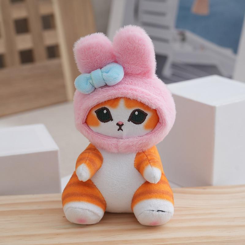 Adorable Plush Sanrio Shark Cat Backpack Keychain Doll Pendant For Creative Gifts