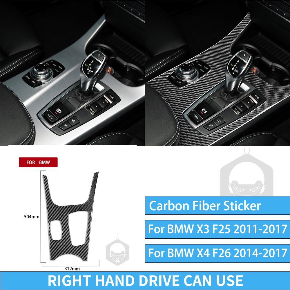 For BMW X3 F25 2011-2017 For X4 F26 2014-2017 Accessories Interior Dashboard Gear Outlet Full Set Kit Carbon Fiber Cover Sticker