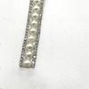 Faux Pearl Rhinestone Ribbon 1 Yard Self Adhesive Decorative Strip Elegant White Faux Pearl Accent Strip for Clothing Shoes Phone DIY Crafts