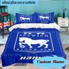 Custom Name Ipswich FC Crest Bedding Set 3pcs, Bedding Set Including 1pc Duvet Cover And 2pcs Pillowcases for Bedroom, Dormitory Gift