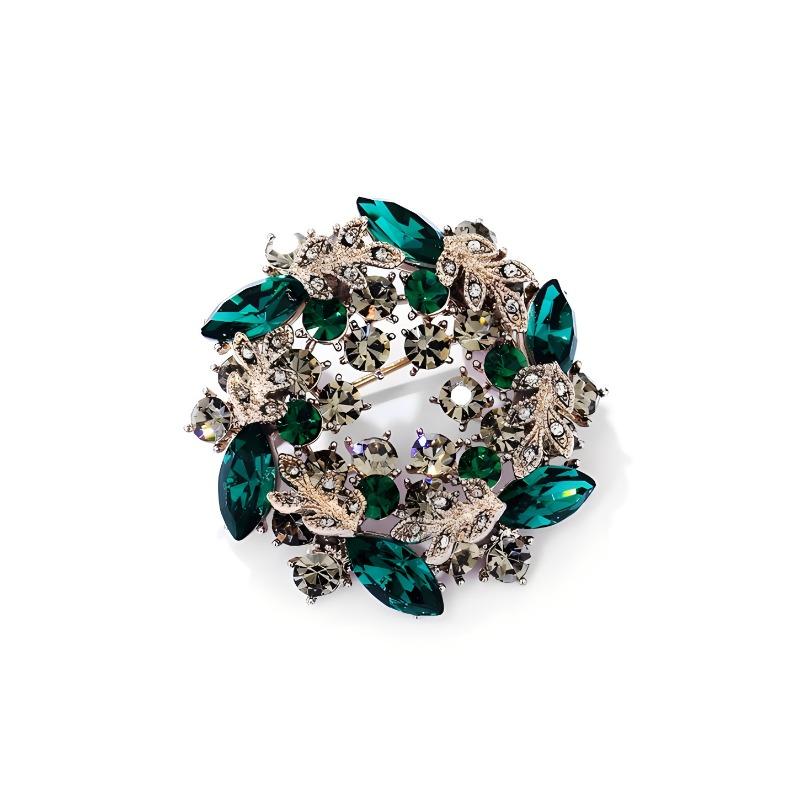 Elegant Bauhinia Crystal High-end Suit, Small Brooch, Women's Spring Collar Pin Accessory, Fixed Dress, Corsage