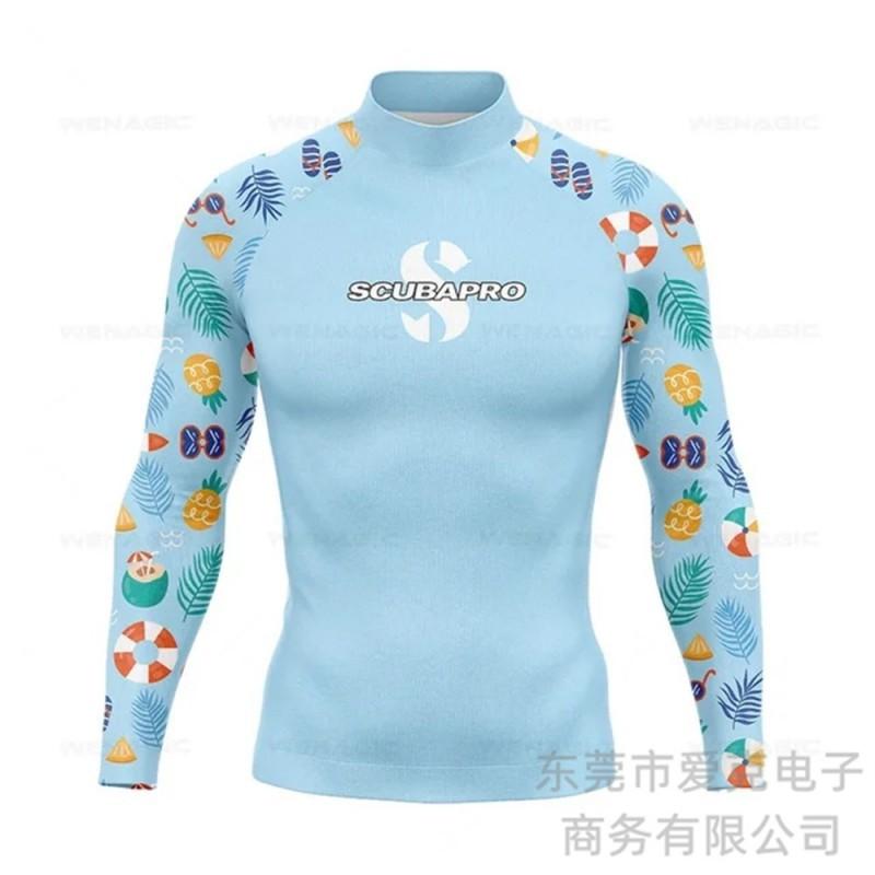 SCUBA Diving Suit Men's Split Sunscreen Long-sleeved Top Sea Swimsuit Quick-drying Rafting Surfing Snorkeling